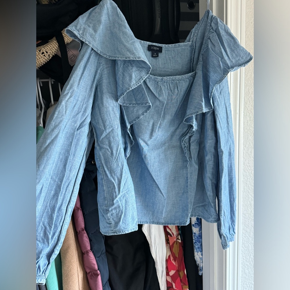 J Crew denim blouse